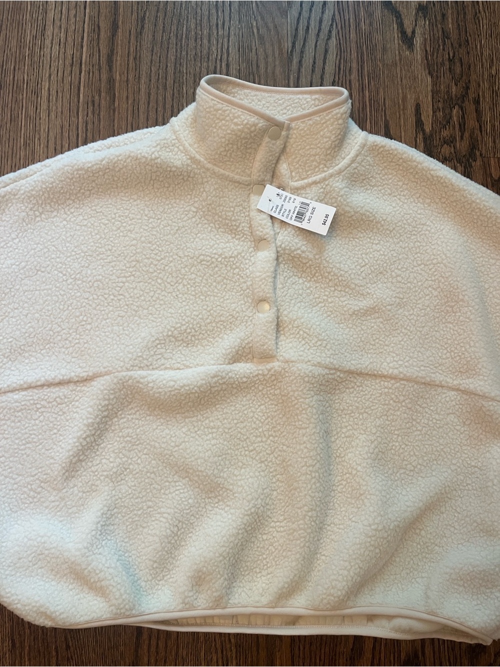 Pacsun Cream Sherpa Pullover - Picture 4 of 5